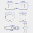 thumbnail image 6 of ZenCart Black Door Knob with Deadbolt Adjustable Design Simple Installation Heavy Duty Modern Front Door Handle Deadbolt Set, 6 of 8