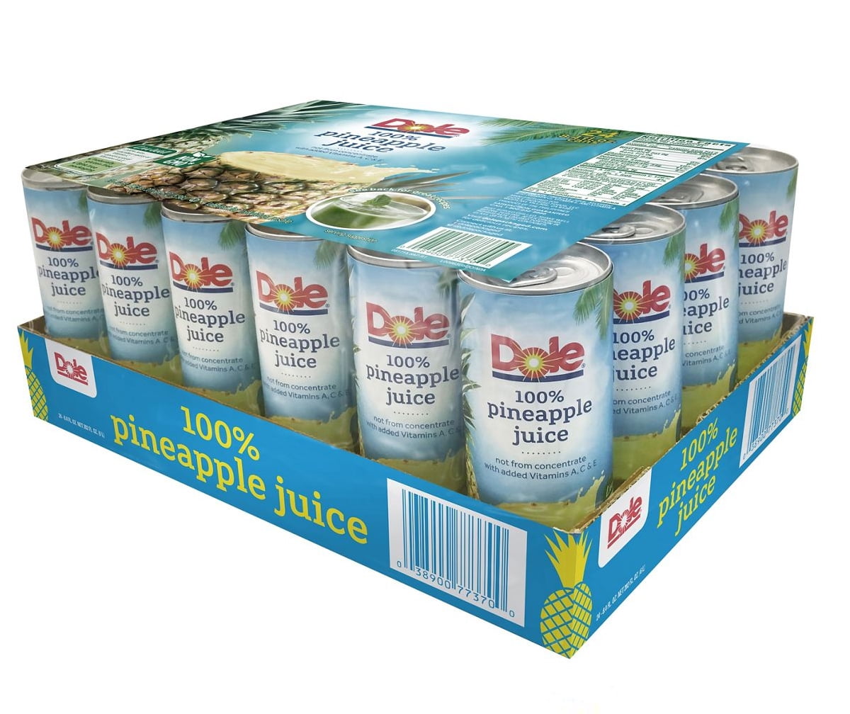 Dole 100 Pineapple Juice, 24 pk./8.4 oz.