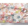 thumbnail image 2 of Soimoi Cotton Poplin Fabric Flower & Leaves Watercolor Print Fabric by the Yard 56 Inch Wide, 2 of 3