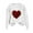 White, variant on Enjoytime Valentine's Womens Long Sleeve Tops Heart Printed Crewneck Casual Shirt Loose Cute Pullover Sweatshirts White M