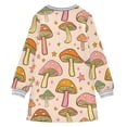 thumbnail image 6 of Girls' long-sleeved dress Retro Mushroom Star Girls' A-line dress with ribbed cuffs Soft and comfortable, 6 of 6