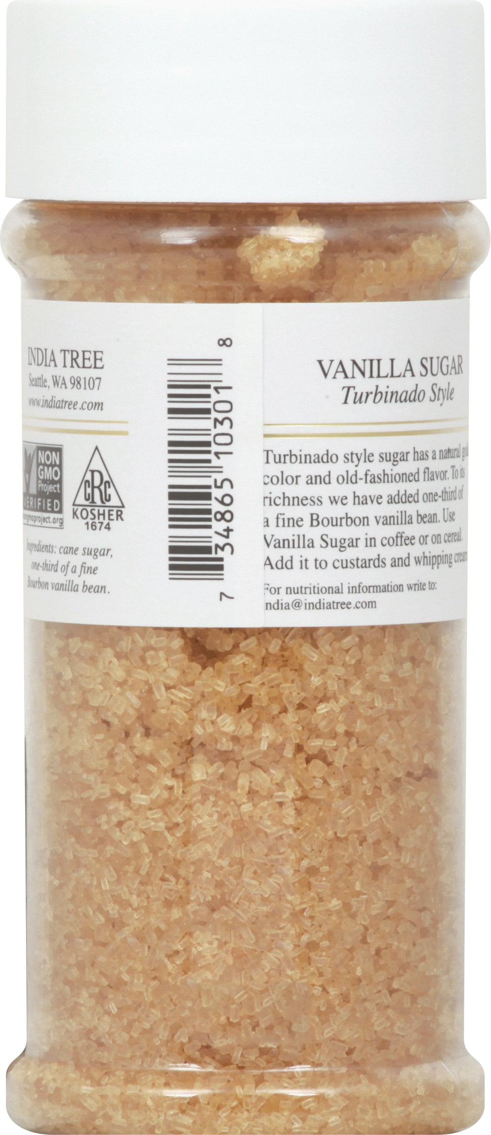 India Tree Vanilla Sugar 7 oz (Pack of 6)