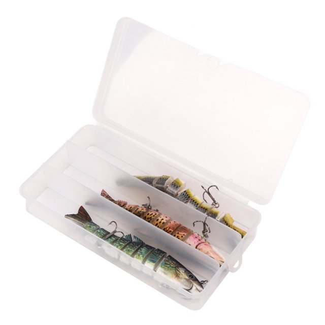 Señuelos de Pesca 3 Uds Cebo de Señuelo de Pesca Realista con Gancho Caja de Almacenamiento Aparejos de Pesca para Agua Salada de Agua Dulce Equipo de Pesca para Pescadores ANGGREK Otros