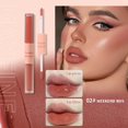 thumbnail image 3 of Esmalte de labios de doble cabeza, duradero, resistente al agua, espejo que no se decolora, esmalte de labios mate de terciopelo para cosméticos de mujer, 3 of 5