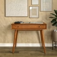 thumbnail image 6 of Camaflexi Mid Century Modern Desk Solid Wood Writing Table for Small Spaces, Brown, 6 of 7
