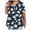 Navy, variant on ALLLIST Notch Neck Tops for Women Plus Size Short Sleeve T-Shirts Blue Casual Floral Shirts Clothing for Women