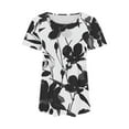 thumbnail image 5 of Drses Women's Tops 2024 Summer Tunic Short Petal Sleeve Casual Shirts Pleated Blouses for Leggings, 5 of 5