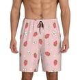 thumbnail image 2 of Picia Floral Strawberr Pajama Shorts for Men, Men's Pajama Bottoms, Sleepwear,Short Pajama Pants-4X-Large, 2 of 9