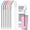 3, variant on VINUR 6 Pack 8.66 Inch Metal Straws for 20oz Tumblers, Stainless Steel Straw with Colourful Silicone Tips & Base, 0.31" Wide Mouth, Includes 2 Cleaning Brushes