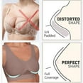 thumbnail image 7 of Fznquz No Underwire Womens Sports Bras On Under 10.00 Full Coverage Seamless Bra Padded Brown Push Up Bras, 7 of 7