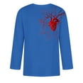 thumbnail image 2 of Camisas de Manga Larga para Hombres Imprimir Casual Cuello Redondo Blusa de Manga Corta, Camisas de Lino para Hombres, 2 of 4