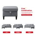 thumbnail image 6 of Puremind Sectional Couch for Living Room, 78inch L Shaped Sectional Sofa with Storage Ottoman and Side Pocket, Living Room Furniture Set,Light Gray, 6 of 9