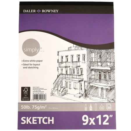 Daler Rowney Simply 9x12 Sketch Pad 60 Page Walmartcom