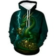 thumbnail image 2 of QTAGTESS Novelty Men's Chinese Dragon Graphic Hoodie Anime Mythical Beast Sweatshirts Gothic Fantasy Creature Pullover, 2 of 8