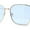 Gold / Blue, variant on SA106 Womens 90s Metal Rim Large Rectangle Geeky Sunglasses Gold Rose Red