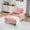 Pink, variant on S-HOME Chenille Fabric Chaise Lounge Recliner Sofa in  with Comfortable Backrest Ideal for Bedroom or Office Use