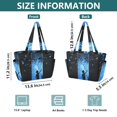 thumbnail image 4 of FORMRS Tote Bag for Women Quilted Large Capacity Travel Work Carry On Shoulder Handbag, Blue Butterfly, 4 of 7