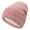 1-Pink4521, variant on XIAOCHA Fleece‑Lined Beanie for Women Solid Hats Casual Fall‑Winter Toque,Green