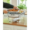 thumbnail image 3 of Wilprep Chafing Dish Buffet Set 4 Pack 8qt Stainless Steel Food Warmers 1/3 Food Pans, 3 of 9