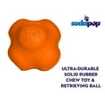 thumbnail image 2 of SodaPup Rubber Retrieving Crazy Bounce Dog Toys, Orange, 2 of 2