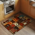 thumbnail image 2 of Boho Vintage Entryway Rug 2'x3'&nbsp; Non Slip Front Door Mats, Brown Ethnic Middle Century Geometric Entrance Rugs Indoor Outdoor Carpet, Washable Floor Mats Small Area Rug for Bedroom Kitchen, 2 of 8