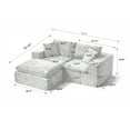 thumbnail image 6 of MAYEERTY Modern Modular Chenille Sofa, Dark Gray Cloud-Soft Sectional Couch for Living Room, 6 of 9