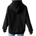 thumbnail image 4 of jsaierl Womens Hoodies Plus Size Solid Color Basic Hoodies Sweatshirts Fall Pullover Comfort Long Sleeve Top Hoodie, 4 of 7