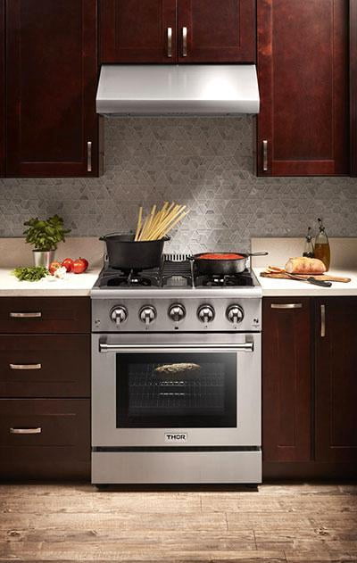 Thor 30 Range, HRG3080ULP, Pre-Converted Propane 30 in. 4.2 cu. ft. Gas Range in Stainless Steel