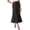 Dot Black White, variant on Dot Black White Womens High Waist Polka Dot Satin Midi Skirt A-Line