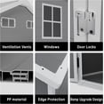 thumbnail image 5 of 8x6 FT Outdoor Storage Shed with Floor,Lockable Double Doors, Ramp,Windows & Vents - Waterproof Garden Tool Shed,All-Weather Garden House,for Backyard,Garden,Poolside,Bike,Lawn Mower,Patio Furniture, 5 of 8