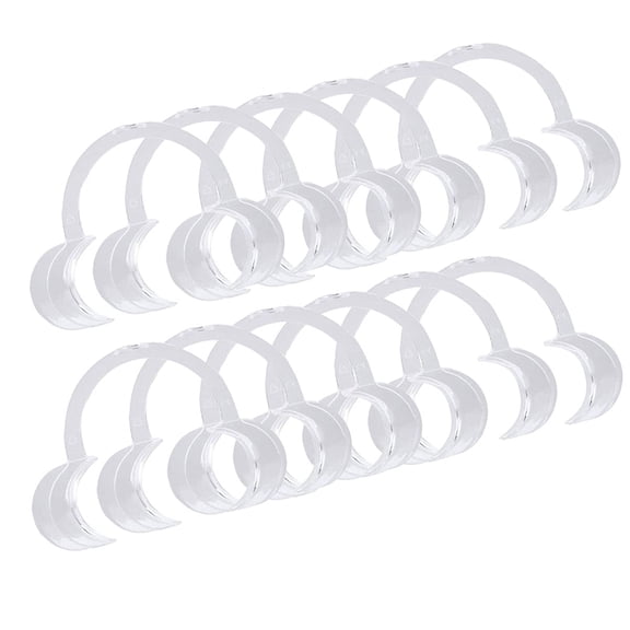 XIRQI 10 Pieces (Size M) C-Shape Cheek Retractor,Disposable Mouth Opener for Dental Teeth Whitening Mouth Guard Or Speak Out Game,C-Shape Disposable Cheek Retractor for Teeth Whitening (M,White)