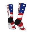 thumbnail image 5 of Women'S Novelty Funny Crew Socks Men'S Baseball Lace Flag Design Socks, 5 of 7