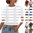 thumbnail image 3 of BODOAO Women's Crop Tee Shirts Crewneck Short Sleeve T-Shirts Pack Summer Casual Solid Slim Fit Active Workout Basic Plain Crop Tops Everyday Streetwear Apparel Wine 2XL, 3 of 7