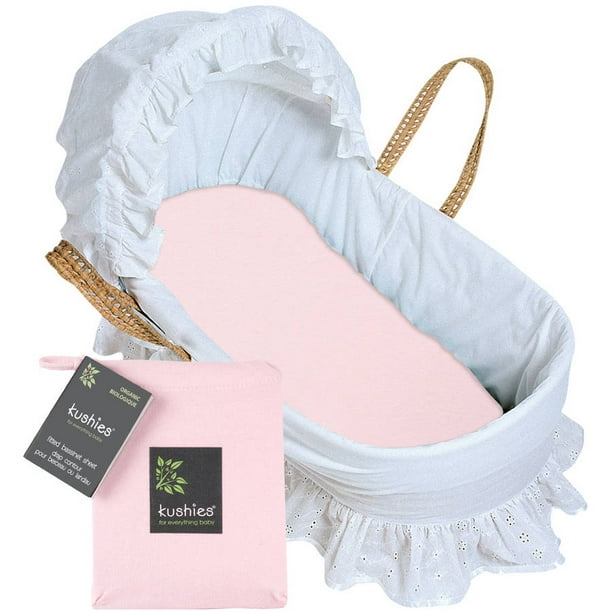 Kushies Organic Jersey Fitted Sheet, Pink