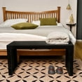 thumbnail image 3 of Lontai Indoor Long Bamboo Dining Bench, with Storage Function for Kitchen & Living Room Furniture 35.43L x 12.99W x 16.93H in, Black, 3 of 6