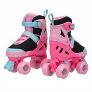 Roller Derby Girls Remix Quad Roller Skates with Patches Adjustable Sizes (3-6)