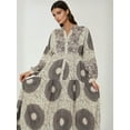 thumbnail image 5 of Printed Long Sleeve Viscose Maxi Dress, 5 of 7