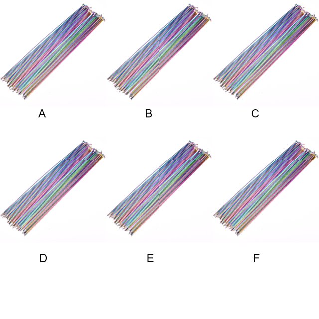 12 Pieces Bike Spokes Modification Accessories Bicycles Components Universal Colorful Stainless Steel Spokes Wires Replacement 273MM