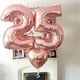 thumbnail image 4 of 2 globos gigantes de 32/40 pulgadas con números dorados y plateados, 18, 24, 25 y 26, para cumpleaños de niña de 25 años, suministros de decoración para fiestas, 4 of 5