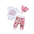 thumbnail image 2 of Kiapeise Infant  Girl Boy Short Sleeve Romper + Fish Print Pants + Hat, 2 of 7