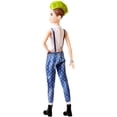 thumbnail image 3 of âBarbie Fashionistas Doll with Green Striped Mohawk Wearing Denim Overalls, Top and Accessories, for 3 to 8 Year Olds Barbie -, 3 of 9