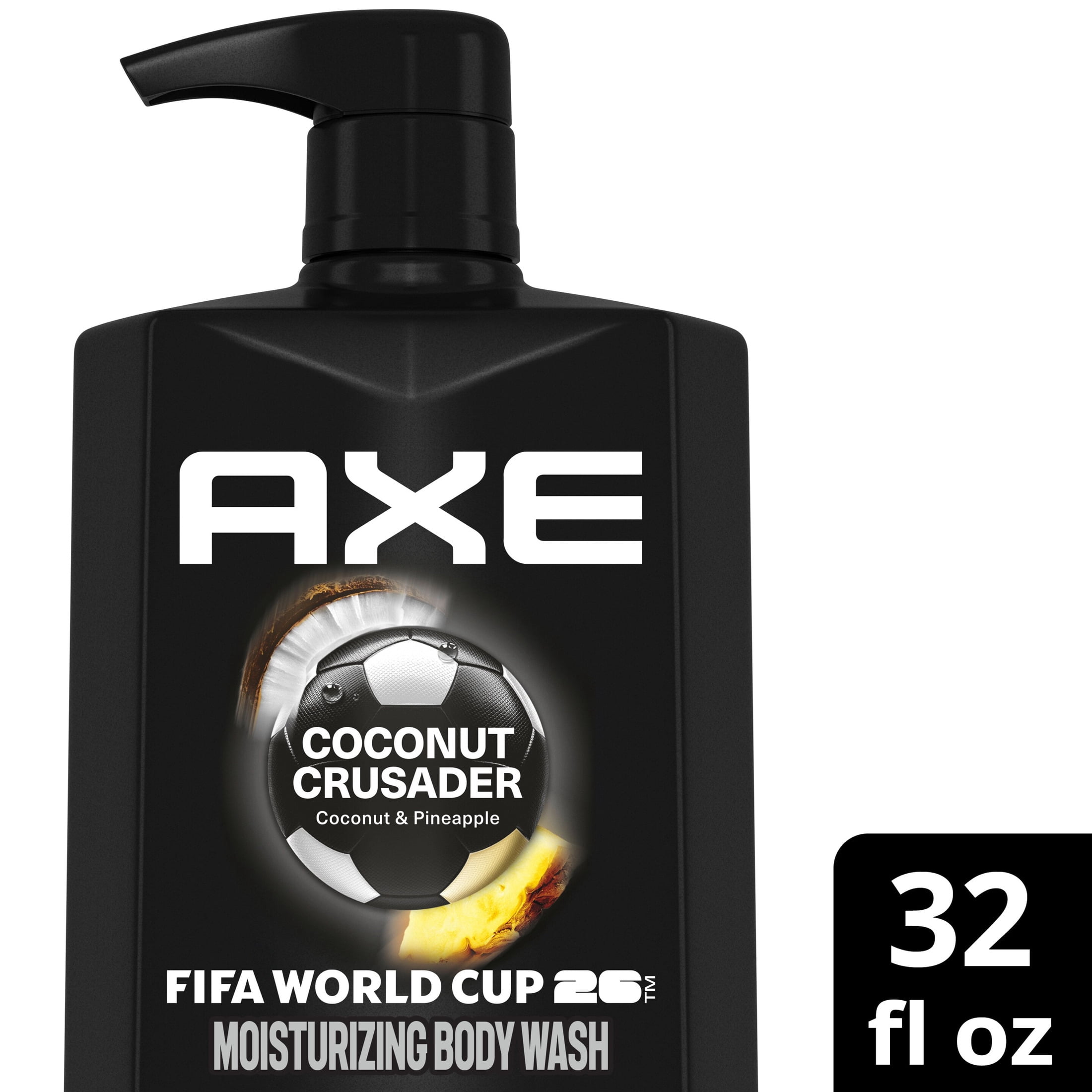 Axe Body Wash Moisturizing Coconut Crusader Paraben-Free & Sulfate-Free, 32 fl oz Pump
