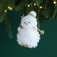 thumbnail image 2 of MXTPOV Exquisite Christmas Decorations for Christmas Tree, Plush Snowman Ornaments Hanging for Backpack Party Car Home Decor, White, 2 of 6