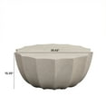 thumbnail image 3 of 35.43" Modern Outdoor and Indoor Waterproof Coffee Table, Durable MgO Cement Design, Suitable for Terraces, Gardens, Backyards and Living Rooms ( White), 3 of 9