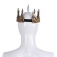 thumbnail image 4 of Unisex Vintage Crown, Medieval Tiara with Elastic Band for Halloween/ Costume Play, 4 of 7