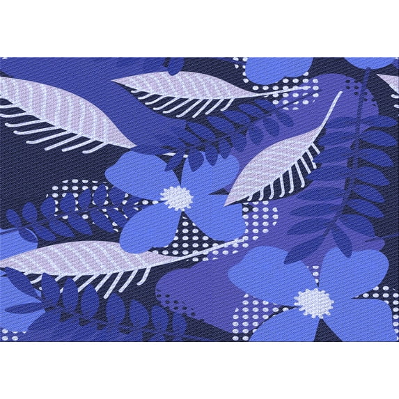 Ahgly Company Machine Washable Indoor Rectangle Transitional Sky Blue Area Rugs, 5' x 7'