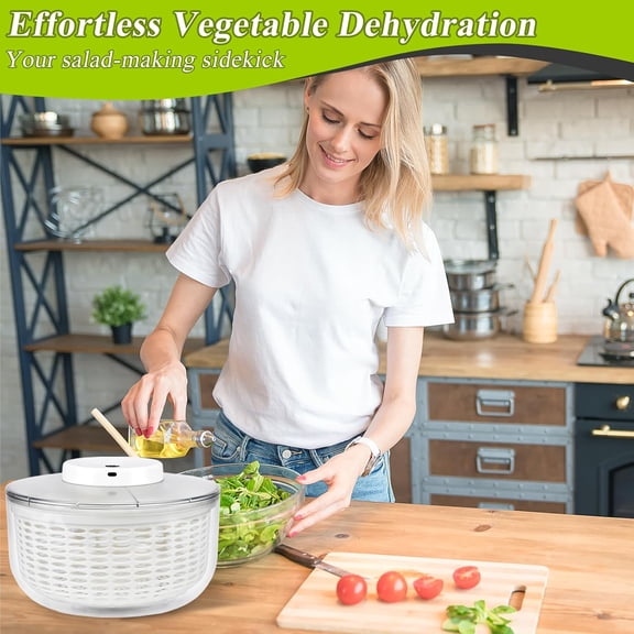 Kytree Electric Salad Spinner - 6L Large Capacity, USB Chargable & Multi-Functional