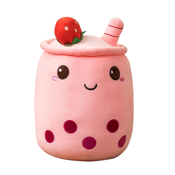 Juguete de peluche de té de la leche con perlas, muñeca bonita con taza de té de fresa, muñeca curativa creativa Meser Meser Juguetes-77