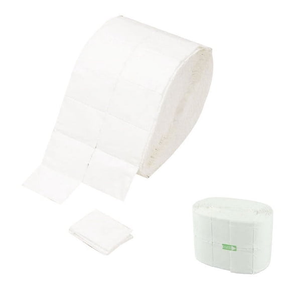 Acrylic Gel Cotton Pad Nail Wipes Roll - 500pcs Lint Free Polish Remover Pads, Soft Absorbent Nail Prep Paper, Manicure Pedicure Salon Supply, Brush Cleaning, Daily Nail Use Makeup Organizers