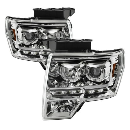 Td Led Halo Projector Headlights Chrome 09 14 Ford F 150 Td Led Halo Projector Headlights Chrome 09 14 Ford F 150